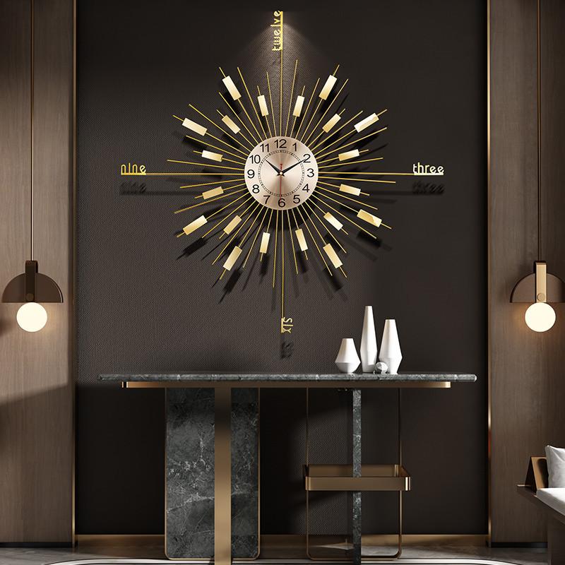 

Nordic Luxury Personality Mute Wall Clock Living Room Background Wall Hanging Clocks Fashion Home Decoration Accessories