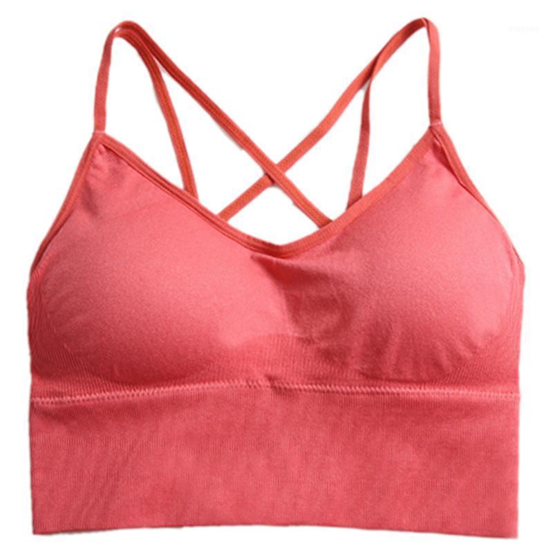 

Women Breathable Sexy Daily Casual Stretch Cross Back Fitness Yoga Running Padded Sports Bra Fashion Gym Solid Wireless1, Black