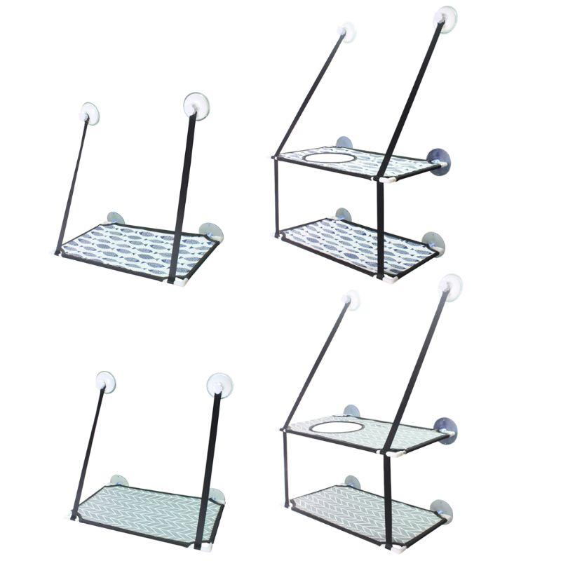 

Cat Window Perch Hammock Window Seat Mat Bed Space Saving Kitten Safe Rest Bed with Suction Safety Cats Shelves Play Toy