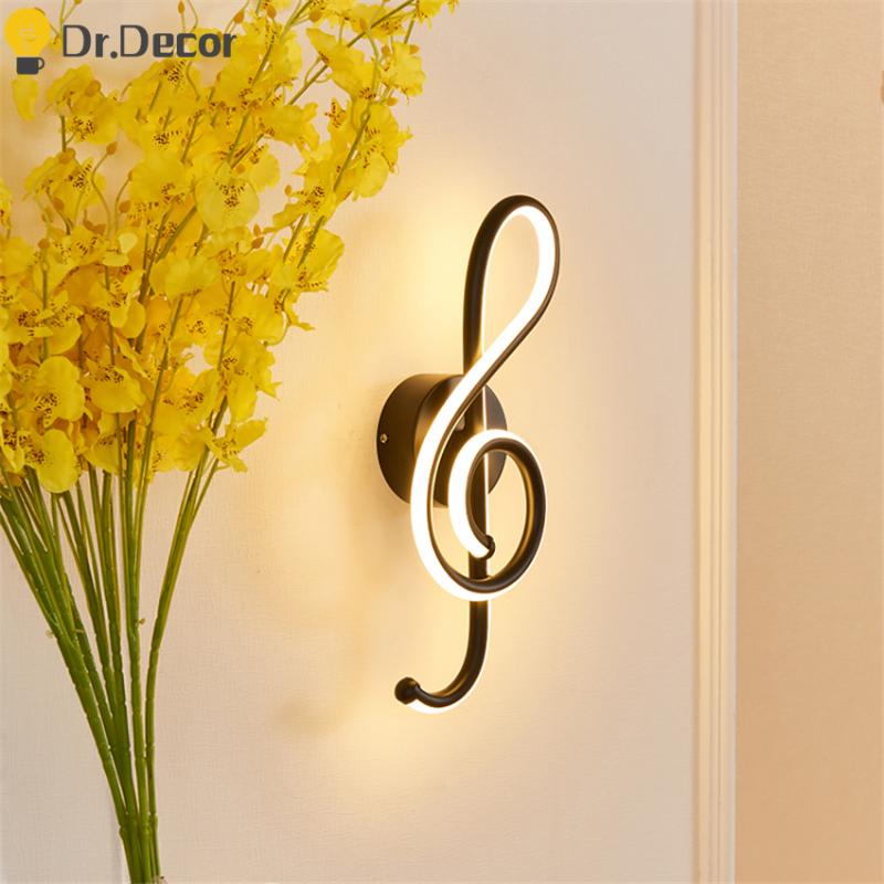 

Modern LED Home Decor Wall Lamp Nordic Designer Music Symbol Wall Light Bedside Lamp Corridor Indoor Lighting Sconce