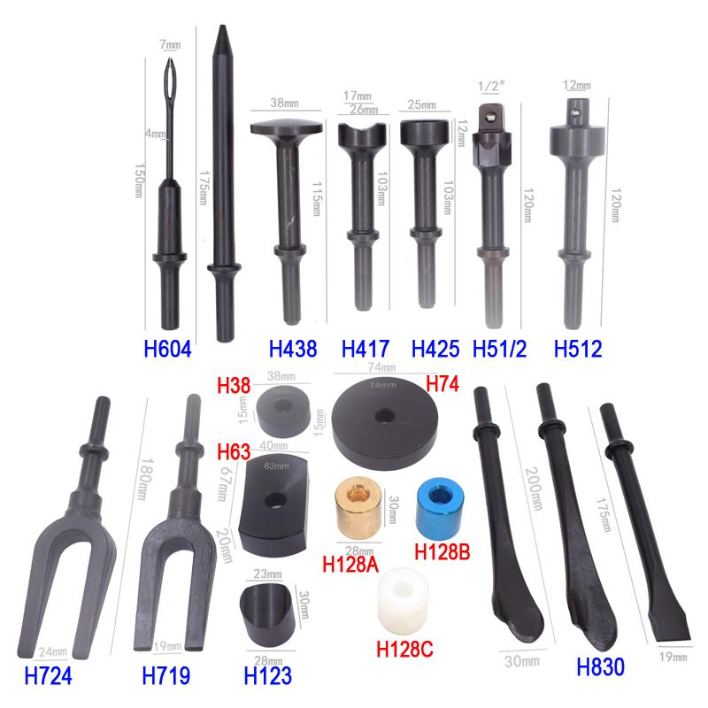 

Wilin Pneumatic Car Ball Joint Auto Repair Tool Remover Flat Point Chisel Plane Air Hammer Bits Separating Fork 401 shank
