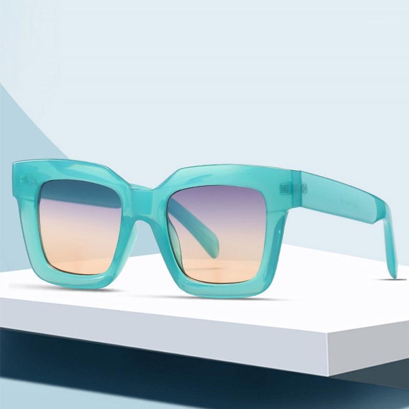 

Fashion Blue Square Sunglasses For Women Luxury Classic Shades Women's Candy Colors Sun Glasses Trendy Glasses Eyewear Men UV4001