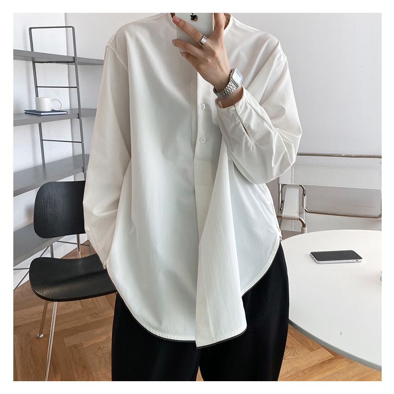 

2021 New Autumn Cotton Blouse Turn Down Collar Long Sleeve Blouses Elegant Shirt Tops for Women Clothes 60v4, White