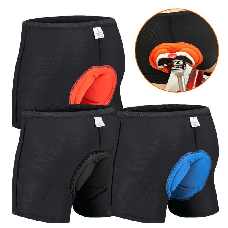 

Unisex Cycling Pants Solid Comfortable Underwear Sponge 3D Padded Bike Short Pants Cycling Shorts, Orange