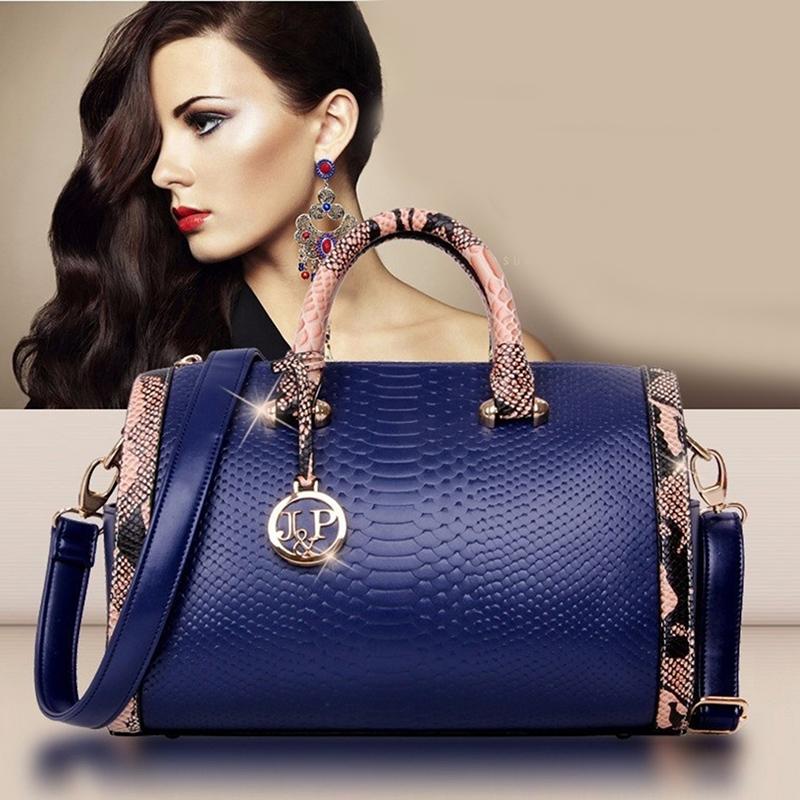 

High Quality Ladies Crocodile Crossbody Bags For Women 2021 Casual Handbags Women Leather Shoulder Bag Large Capacity Tote Bag, Blue