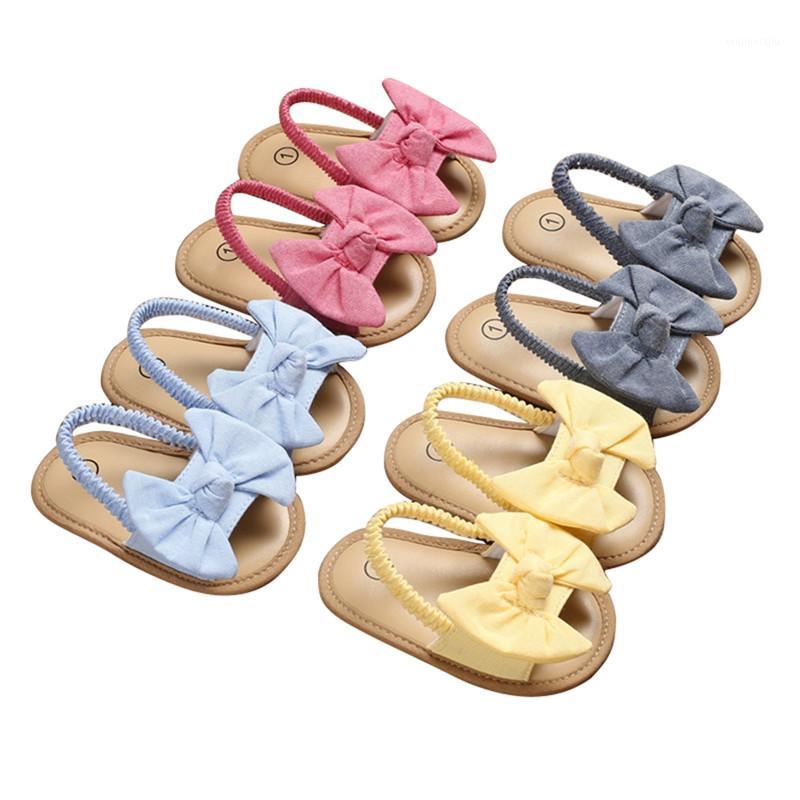 

18M Baby Girls Bow Knot Sandals Summer Soft Sole Flat Princess Shoes Infant Non-Slip Baby Toddler Shoes1, Blue