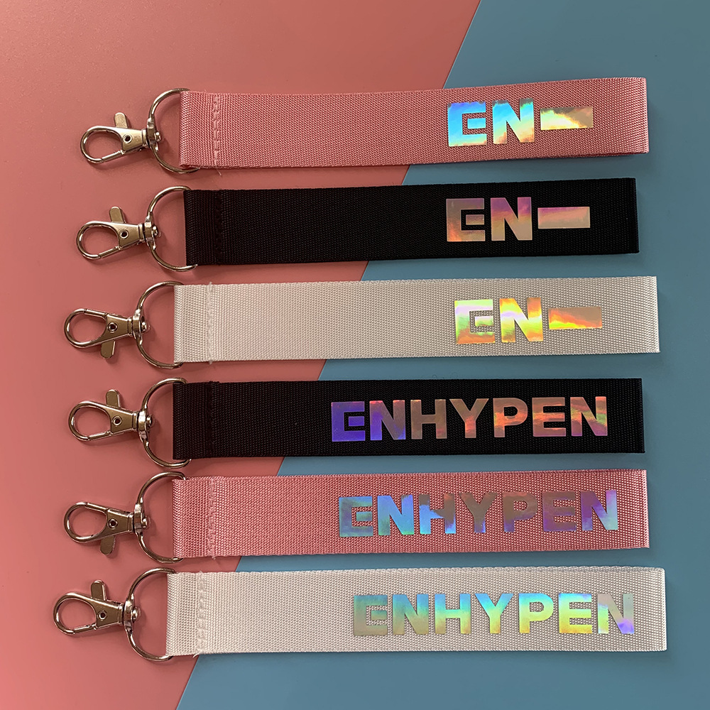 

Kpop ENHYPEN Keychain Mobile Phone Charm Strap Chain Keyring Short Rope Soft Wrist Lanyard for Keys Bags Accessories Fans Gift