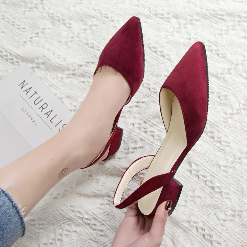 

HOT Summer Women Shoes Side with Pointed Toe Pumps Dress Shoes High Heels Boat Wedding tenis feminino sandals 631, Beige