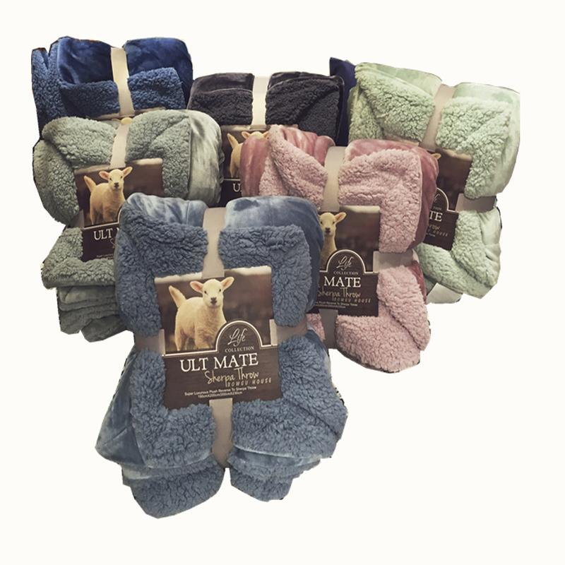 

Thick Sherpa Super Soft Blanket Plain Sofa Office Travel Portable Car Blanket Fuzzy Microfiber All Season Throw