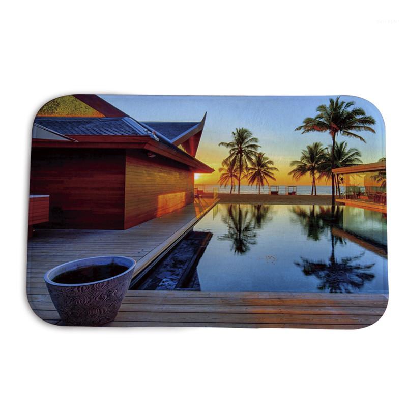 

1pc Simple Home Decoration Carpet Printing Creative Foyer Anti-skid Mat Vacuum Floor Mat Anti-skid Foot1