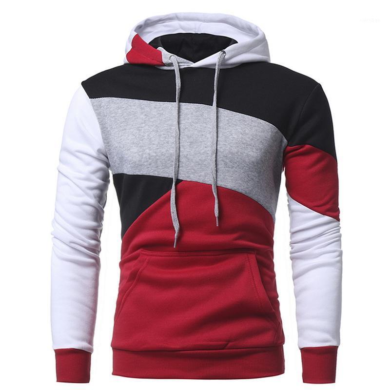 

Men's Hoodies & Sweatshirts Fashion Brand Men 2021 Winter Autumn Warm Fleece Male Casual Hoodie Men's Patchwork Streetwear Tops Red1, Red