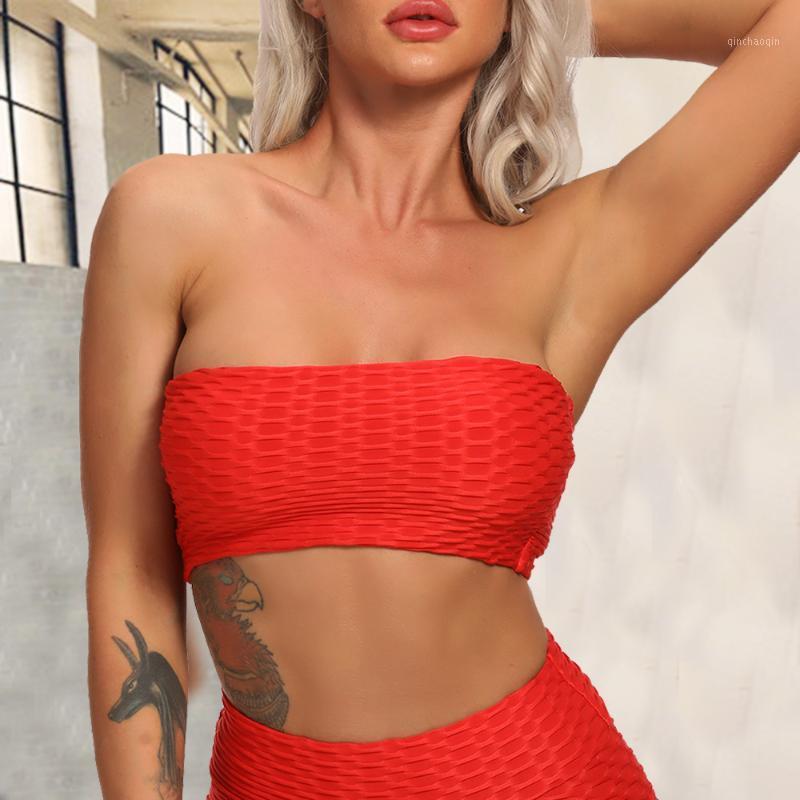 

New Seamless Tube Tops Women Sport Bra Bandeau Soft Push Up Vest Sexy Running Yoga Bra Female Wrap Chest Fitness Underwear1, Black