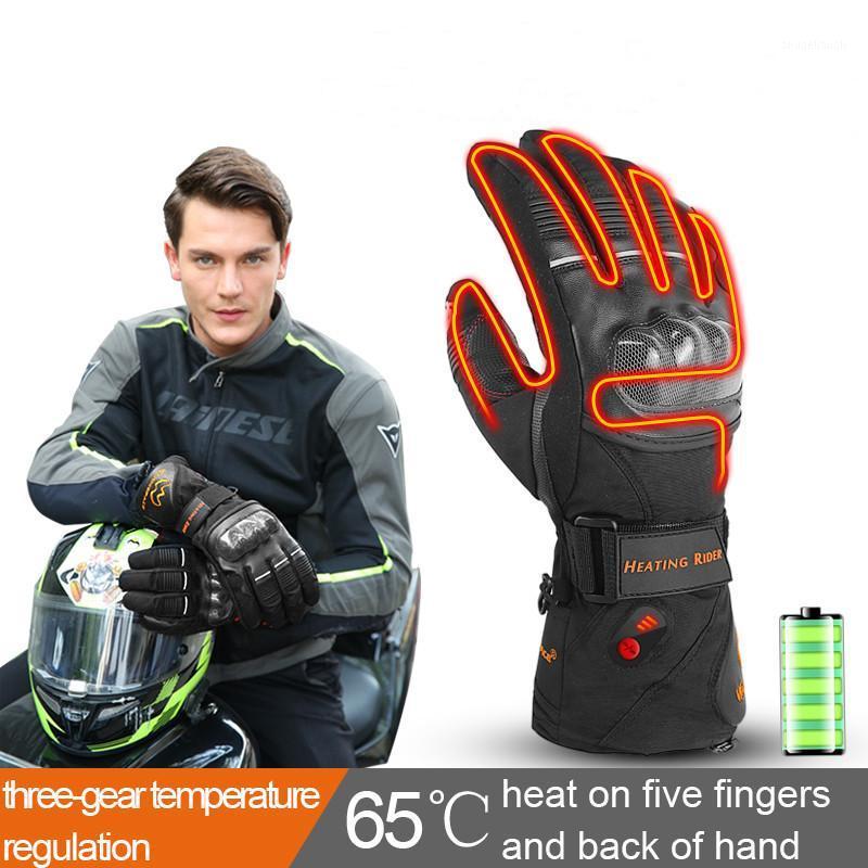 

Heated gloves Winter touch screen Motorcycle heating gloves fishing running ski men and women electric Warm1, Black- 2 batteries