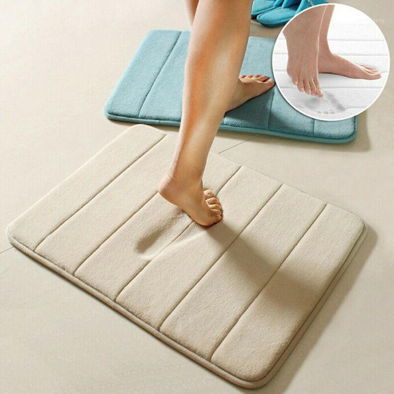 

Luxurious Absorbent Soft Comfortable Memory Foam Bath Mat Bathroom Shower Rug Non Slip1