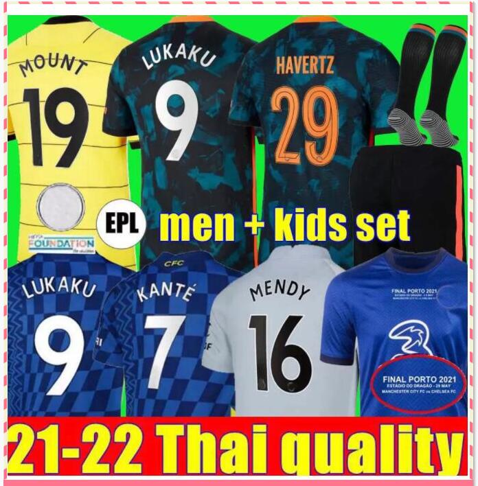 

finals CFC soccer jersey PULISIC ZIYECH HAVERTZ KANTE WERNER LUKAKU MOUNT JORGINHO 2021 2022 Mendy football shirt 20 21 22 home men + kids s, 3rd kids