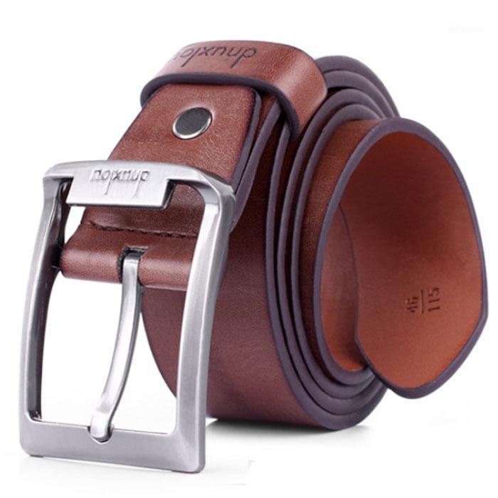 

2020 Men Belt Cow Artificial Leather Luxury Strap Male Belts for Men New Fashion Classic Vintage Pin Buckle Dropshipping 5.231, Black;brown