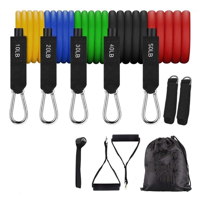 

11pcs resistance bands 11pcs Pulling Rope 11 Sets Muscle Training Band Chest Expander Latex workout equipment exercise bands1