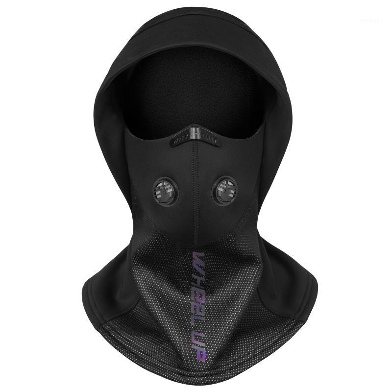 

WHEEL UP Winter Windproof Cap Fleece Face Neck Cover Ski Hood Snowboard Hat Winter Warm Hat Scarf for Cycling Warm1, Black