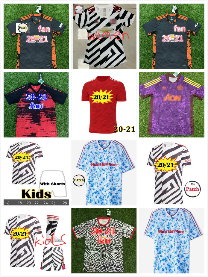 

Manchester Soccer Jerseys United FERNANDES Fans & Player Version 20 21 Man Utd RASHFORD Football Shirt 2020 2021 POGBA Mens Jersey Kids Kit, Black;yellow