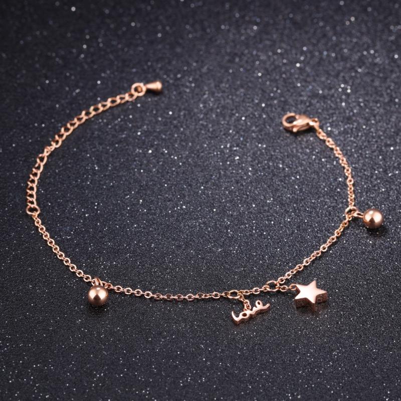 

Charm Bracelets Delicate Wishing Star Chain Bracelet In Stainless Steel Everyday Jewelry Bridesmaid Gift 145mm + 60mm Extension