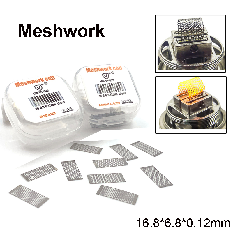

Origial Meshwork Coil SS3316 Ni80 A1 M Coil 0.13ohm Wire For Mesh V2 RDA Kylin M RTA etc DIY Vaporizer