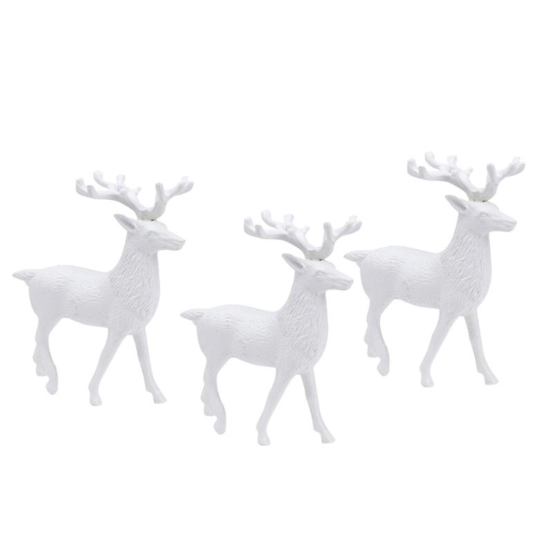 

Christmas Decorations White Deer Adornments Christmas Supplies Realistic Exquisite Lovely Deer Decoration White Ornament