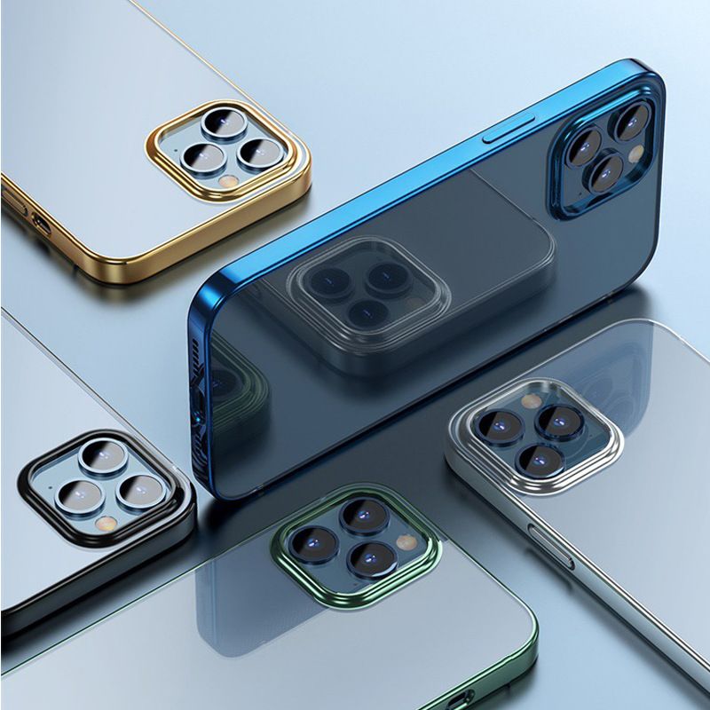 

2020 Phone Case For iPhone 12 11 mini Pro MAX XS XR 8 7 Plus Samsung S20 TPU Protective Shockproof Clear Case Cover, Black
