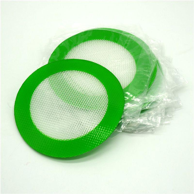 

Green Round Shape Silicone Mats Wax Non-Stick Pads Silicone Dry Herb Mat Food Grade Baking Mat Dabber Sheets Jars Dab Pad