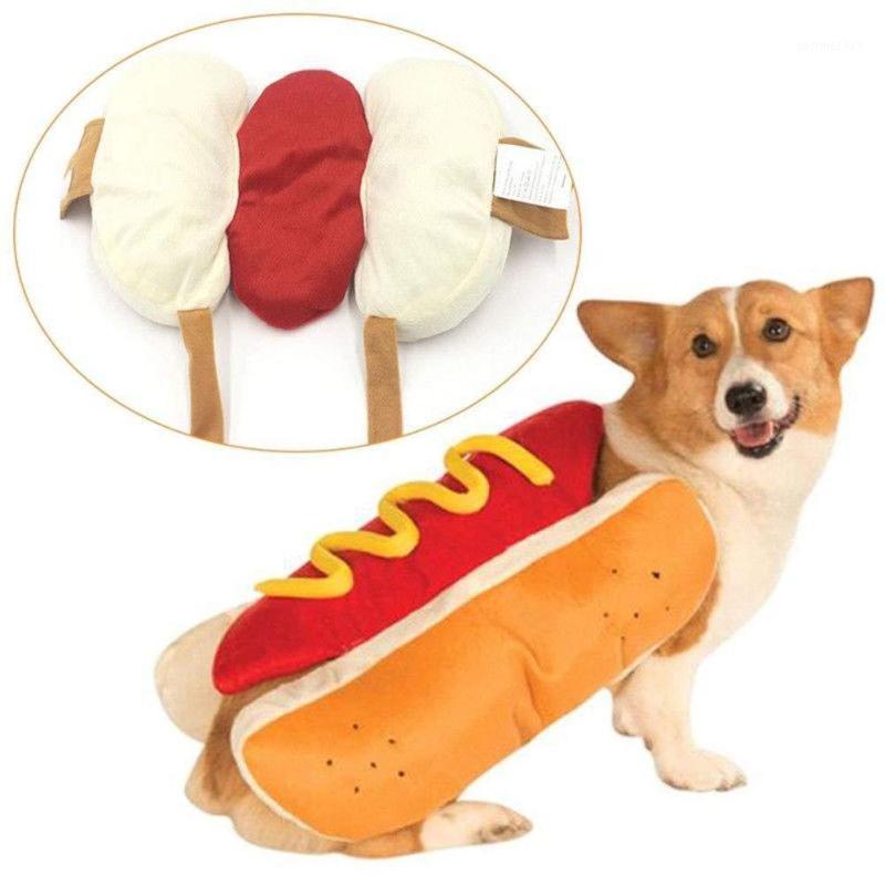 

2019 Newest Hot Funny Puppy Pet Dog Hot Dog Costume Halloween Christmas Cosplay Clothes1, Yellow