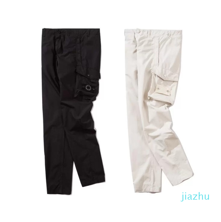 

Topstoney CP Men's Pants Designers Stones Trousers Badge Patches Letters Men Women Zipper Track Pant island Casual Cargo Pants Streetwear Sp, White