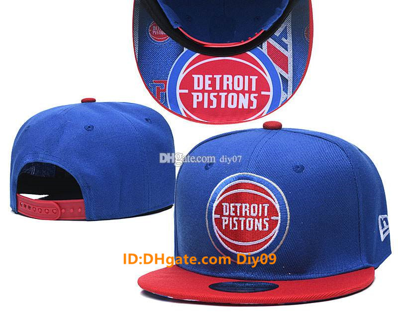

2021 Fashion Detroit Pistons Classic Hats Snapback Caps Leisure Baseball Cap for men women Snapbacks Caps Brands Hip Sun Hat, Blue;gray