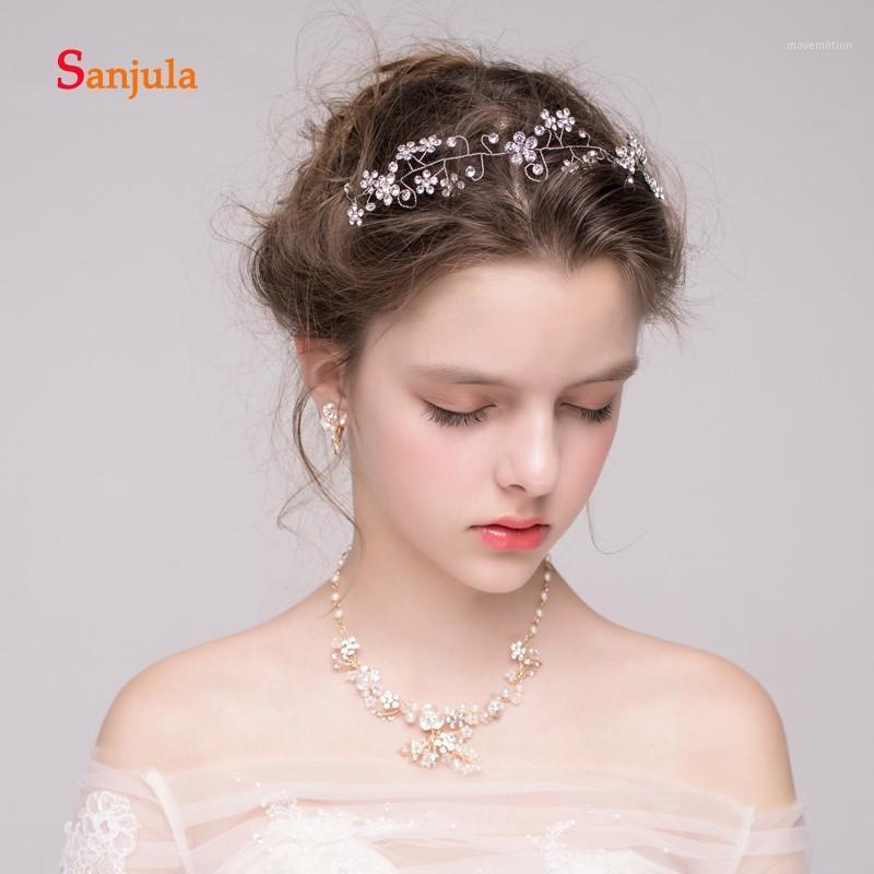 

Sliver Metal Headband for Bridal Wedding Decoration Shiny Beaded Pearls Bridesmaid Head Wear gelin aksesuar H1861