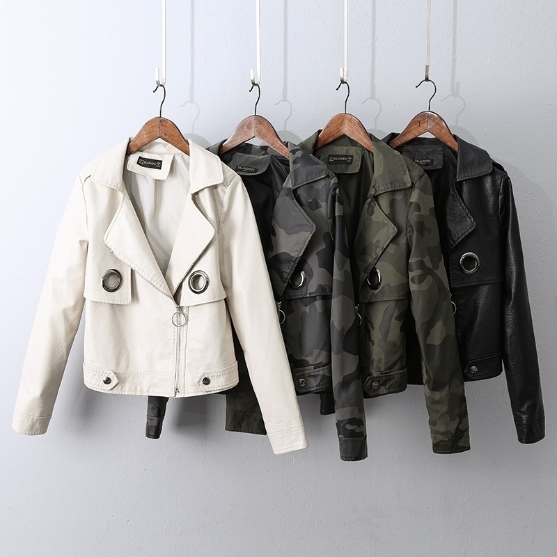 

Black 2021 New Spring Short From the Plutonium of Women Autumn Soft Leather Biker Ladies Street Basic Jacket HOZY