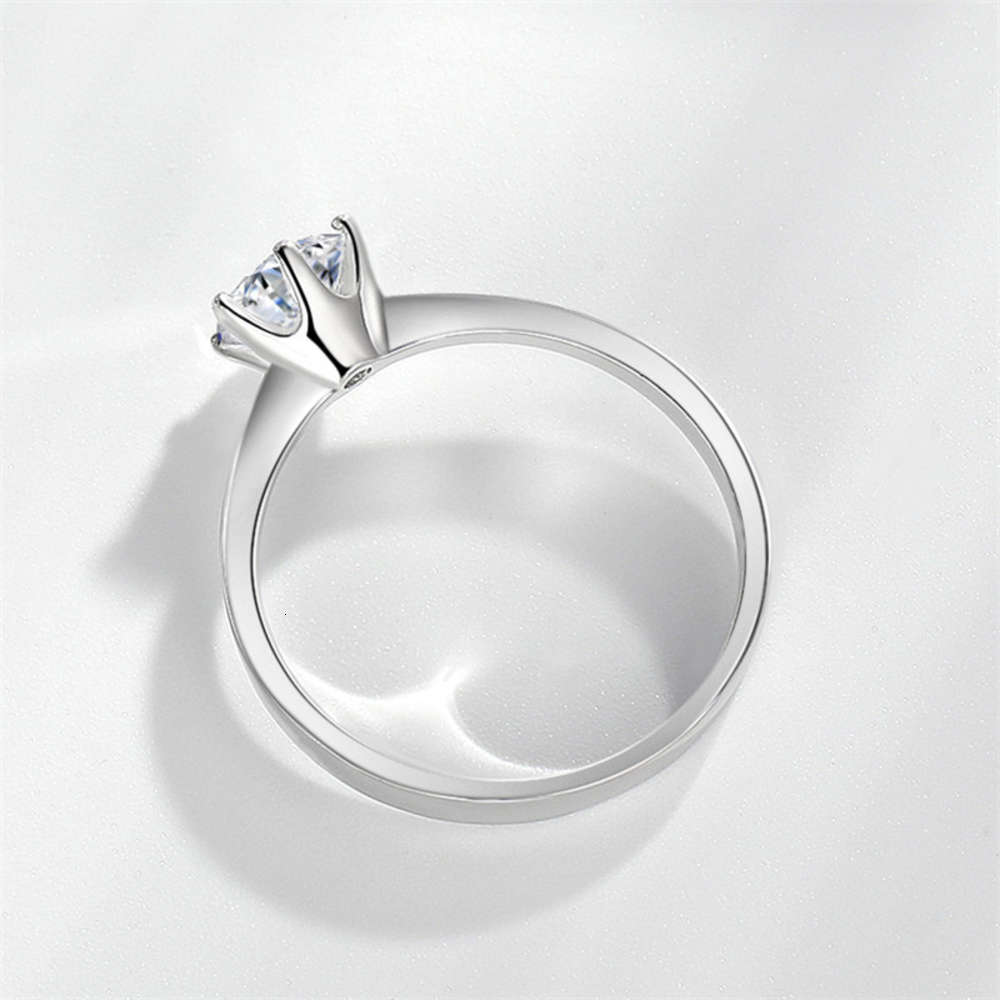 

Luxurys Designers Fashion Jz366 crown six claw single drill one C simulation women's very simple ring live broadcast