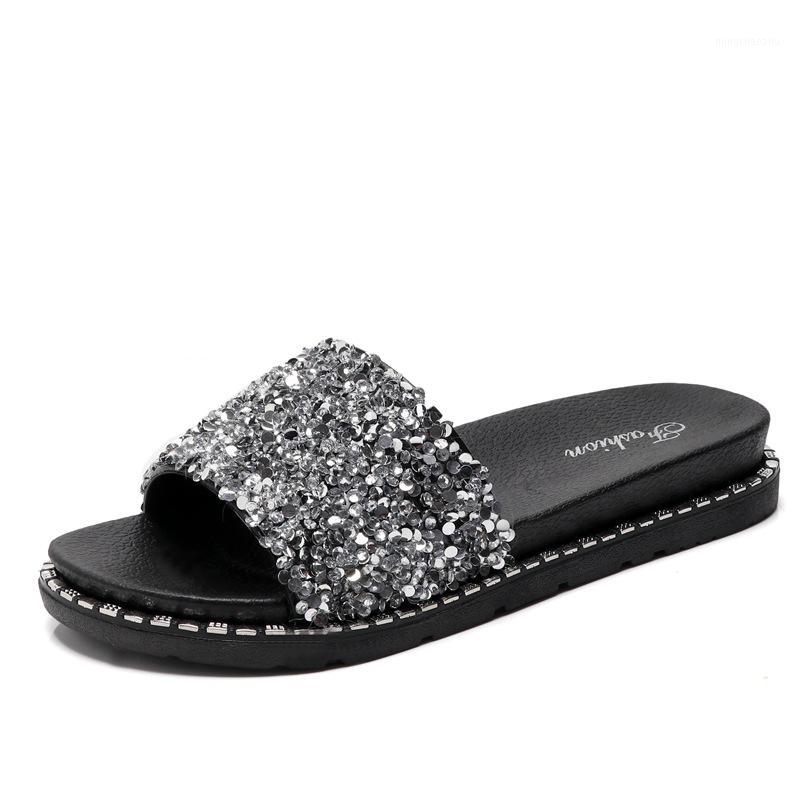 

Slippers Women Summer Flat Bling Slippers Soft Jelly Shoes Female Flip Flops Sandals Outdoor Ladies Slides Hot Beach Shoes1