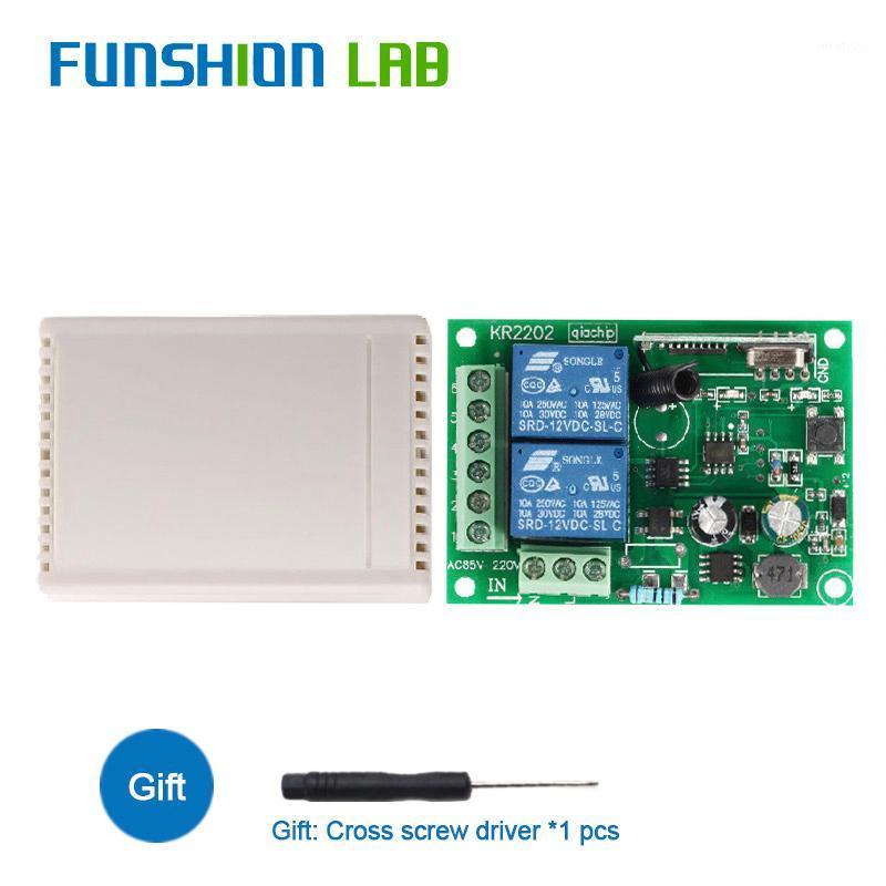 

FUNSHION 433 Mhz Universal Wireless Remote Control Switch AC 85V ~ 250V 110V 220V 2CH Relay Receiver + RF 433Mhz Remote Controls1