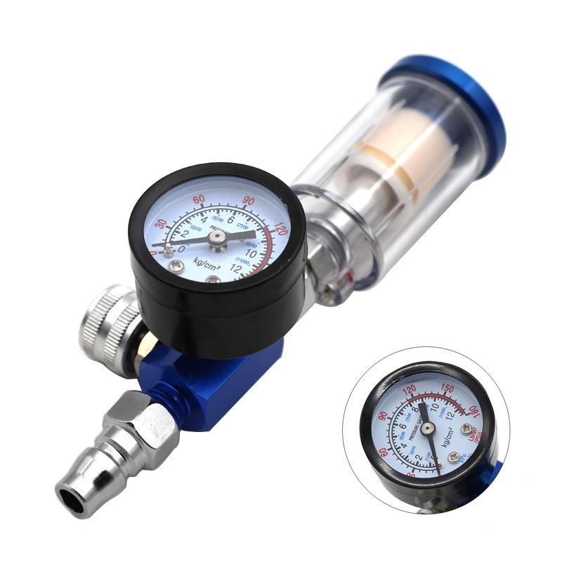 

Spray Gun Air Regulator Gauge + In-line Water Trap Filter Tool + JP/EU/US Adapter Pneumatic Spray Gun Accessories