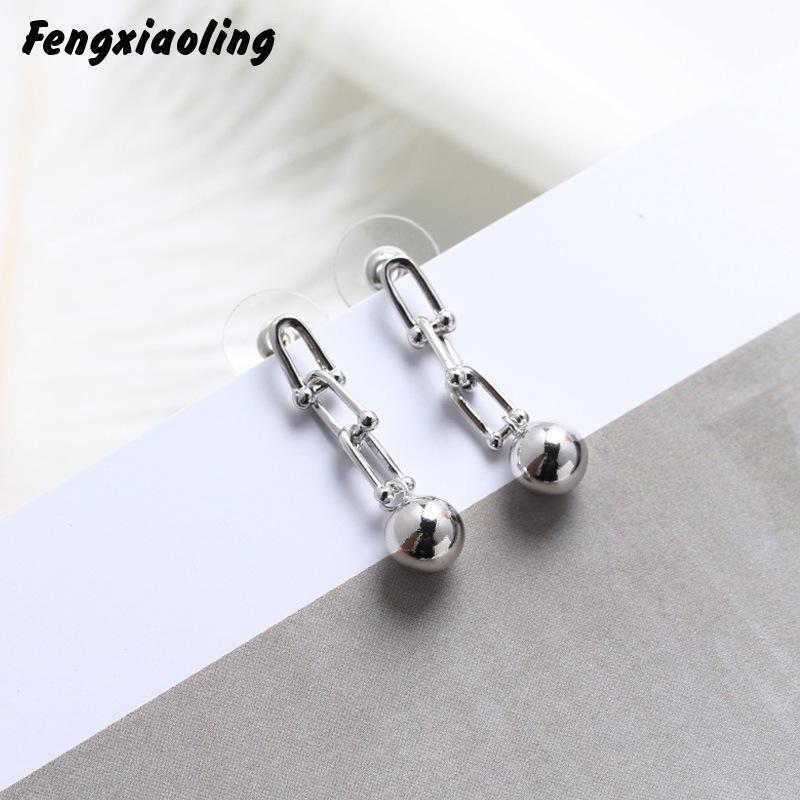 

2021 New Fashion Personality Earrings For Women 100% True 925 Sterling Silver Bead Chain Drop Earrings Jewelry