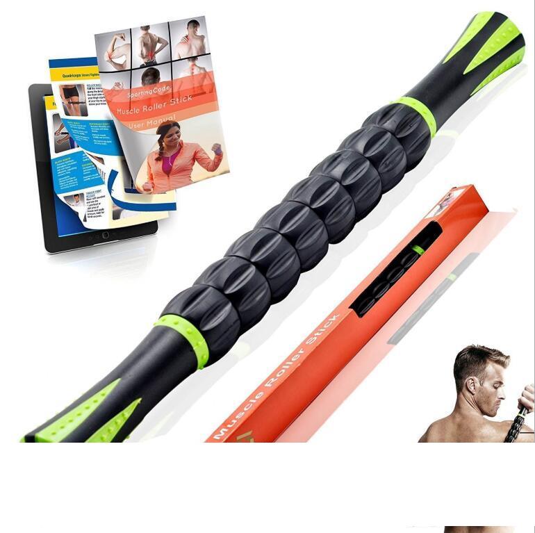 

yoga pilates message ball sticks Non-slip handle Muscle Roller Stick gym erercise Deep muscle Fascia massager pain therapy equipment