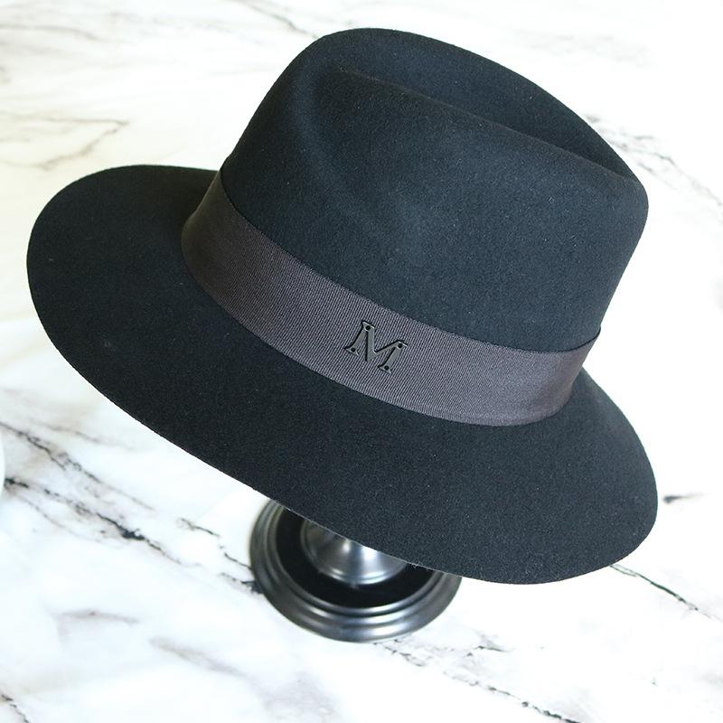 

Fibonacci Hat Black Fedoras Autumn Winter Fedora Hats for Women  100% Wool Felt Ladies Hair Accessory Cap High Quality, Blue;gray