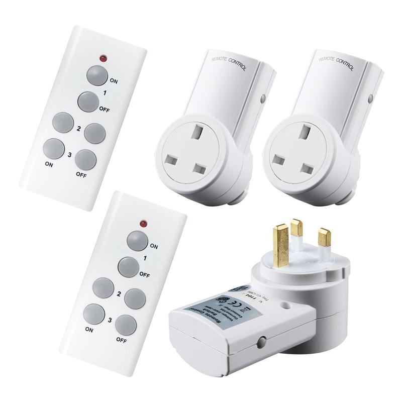 

Universal UK Socket 433mhz RF Remote Control Wireless Switch Outlet light switch Compatible Broadlink RM4 pro For Smart Home