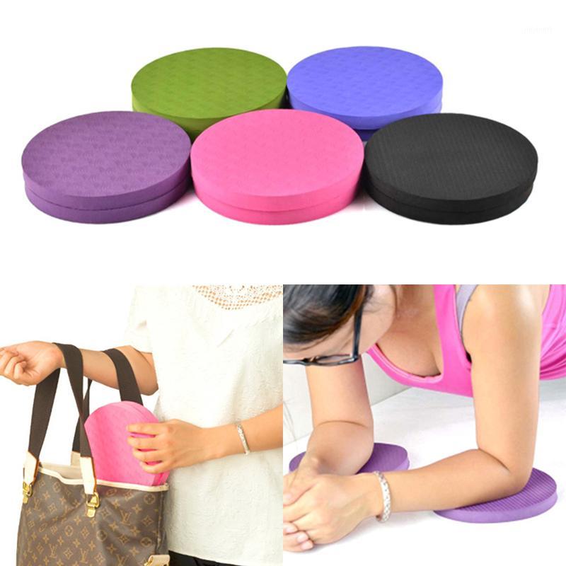 

1 Pair TPE Portable Plank Workout Round Knee Pad Yoga Mats Fitness Sports Protective Anti-slip Cushion Disc1, Black