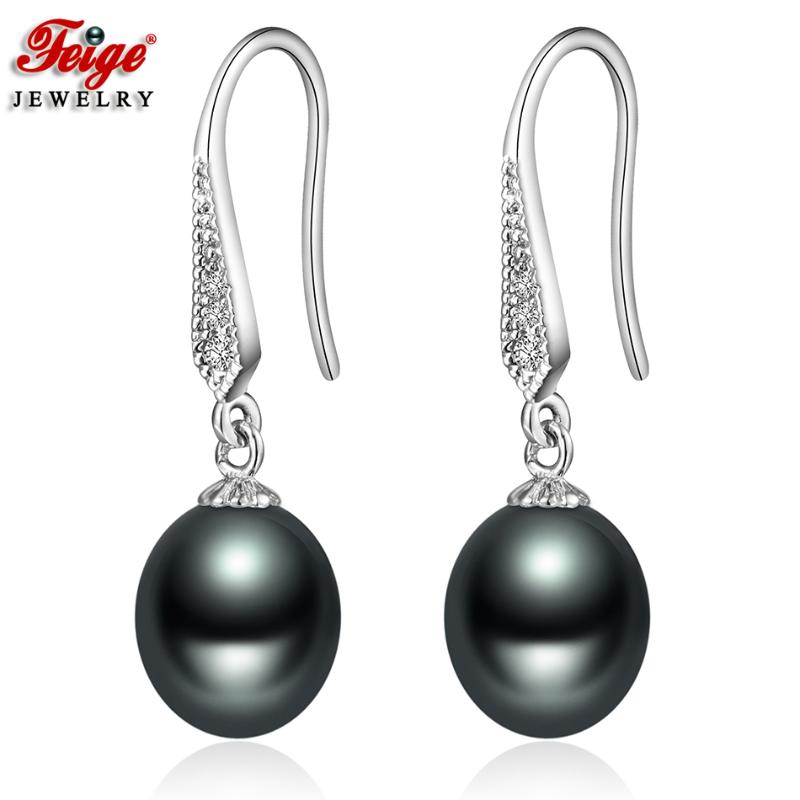 

Trendy Design 2 Colors Natural Ellipse Freshwater Pearl Drop Earrings for Women Gifts Fashion Pearl Jewelry Wholesale FEIGE