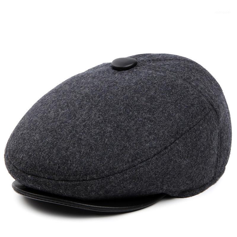 

SQTEIO winter men cap warm hat wool earmuffs cap men hat cotton autumn outdoor1, Black