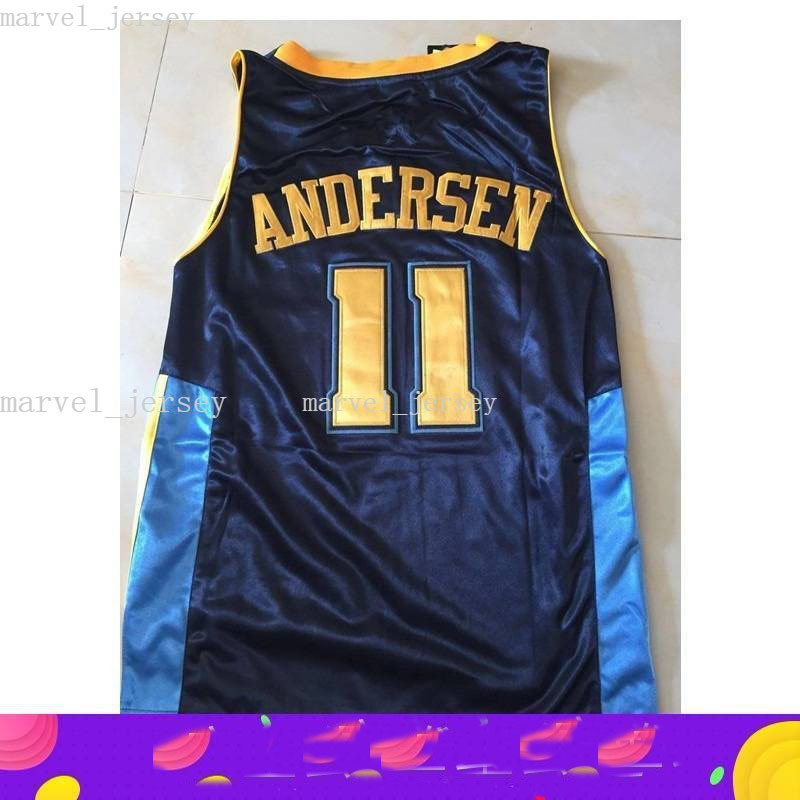 

Stitched custom 11 Andersen Jersey Embroidery Basketball women youth mens basketball jerseys XS-6XL NCAA, Black