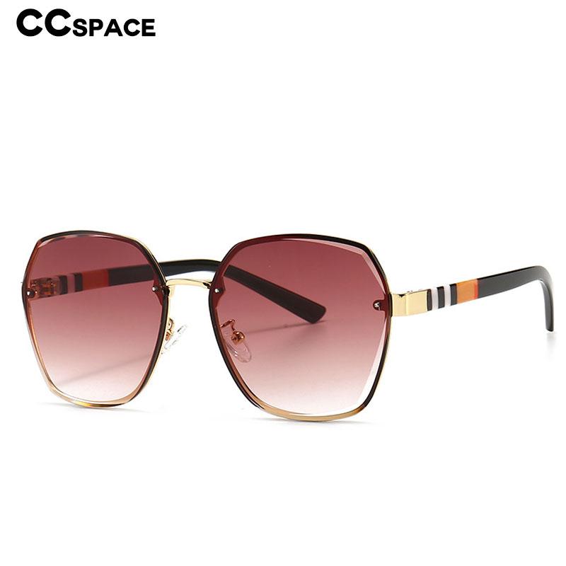 

46605 Retro Stripe Sunglasses Polygon Men Women Fashion Shades UV400 Vintage Glasses
