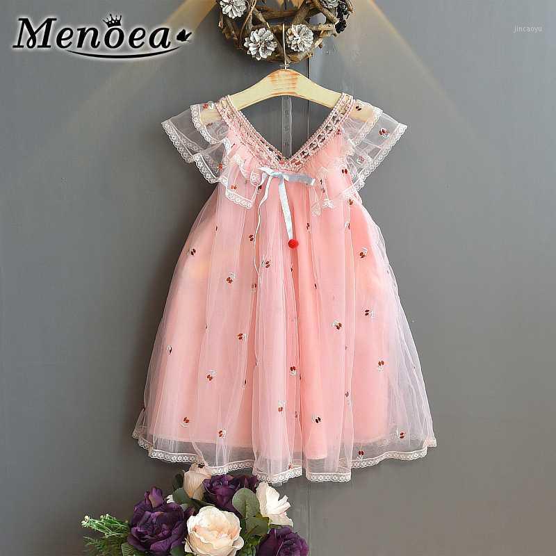 

Menoea Girls Dress Summer European Style Kids Party Dresses Vestidos Outfit Children Sleeveless Butterfly Princess Clothing Kid1, Az2341 pink
