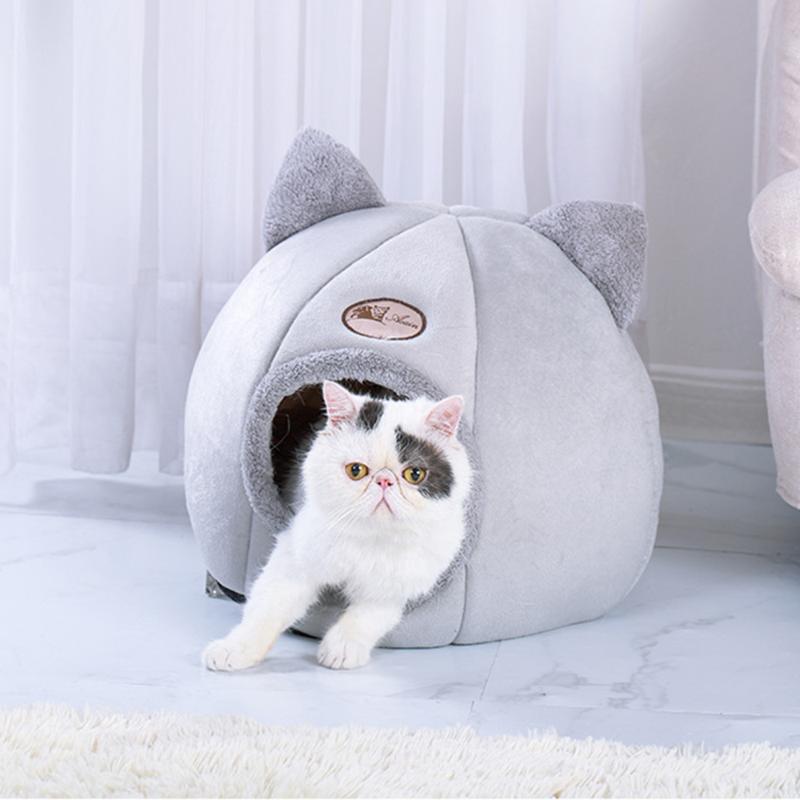 

Cat Bed Self Warming for Indoor Cats Dog House Puppy Cage Lounger Ropa Para Perro Drop Pet Bed Tent Dogs Cat Beds Kitten Beds
