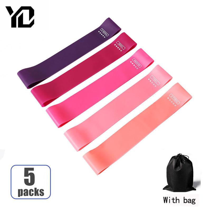 

5 Colors Resistance Bands Set Fitness Equipment Yoga Gym Strength Workout Elastic Bands Resistance Indoor Outdoor Fitness