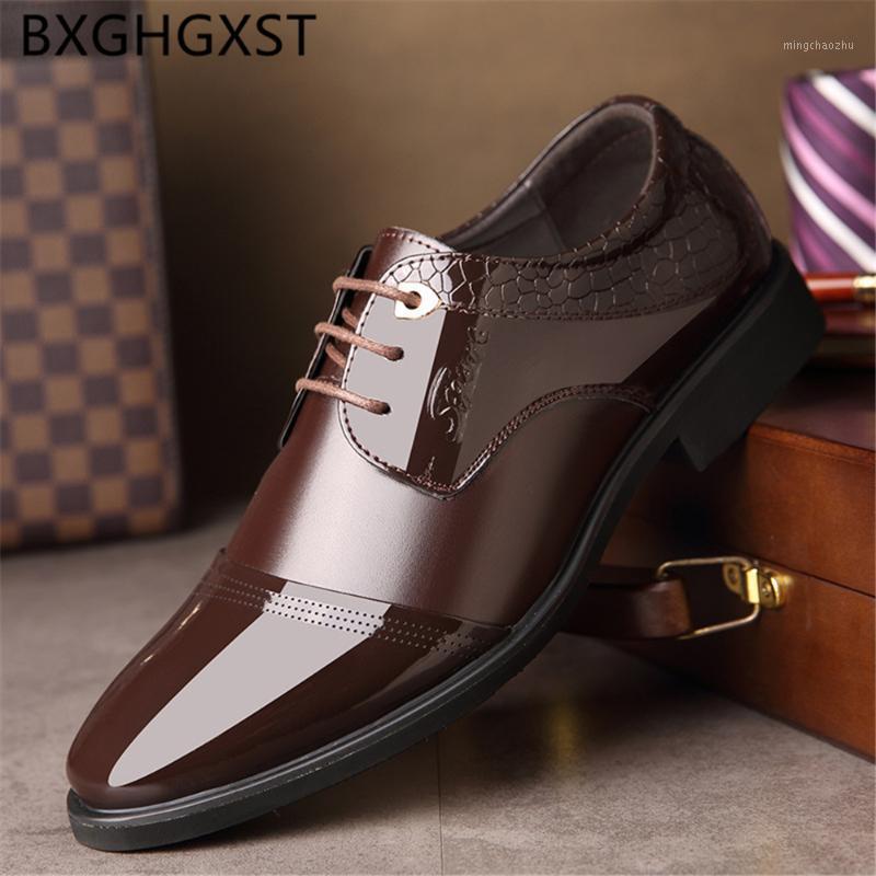 

Oxford Shoes for Men 2020 Brown Dress Coiffeur Black Shoes Men Formal Italian Patent Leather Classic Zapatos De Hombre1